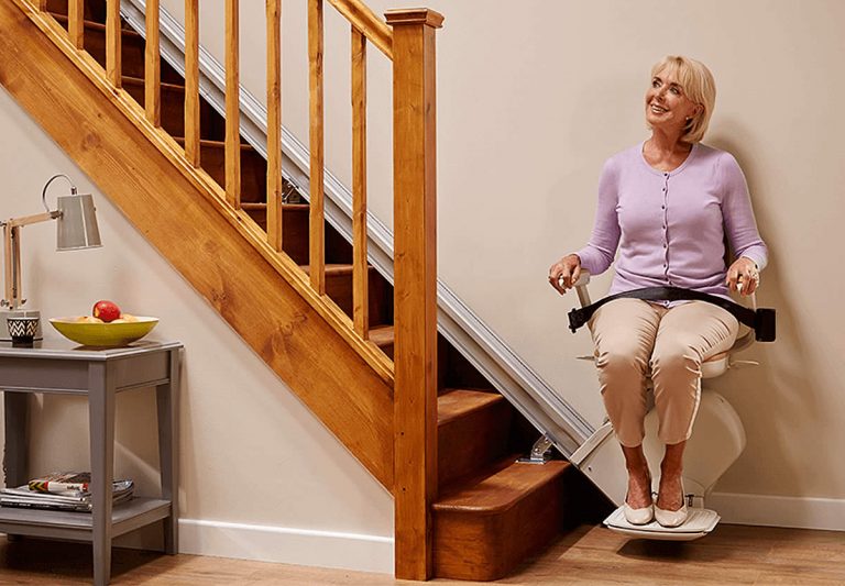 130 stairlift seated